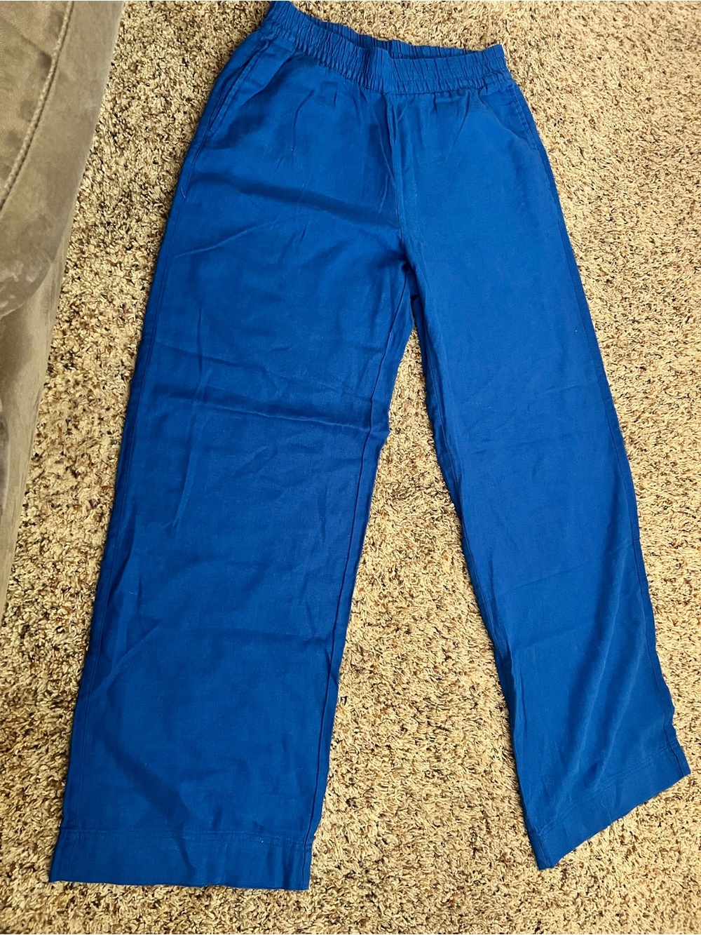 Old Navy Royal Blue Wide-Leg Pants -tall- linen
